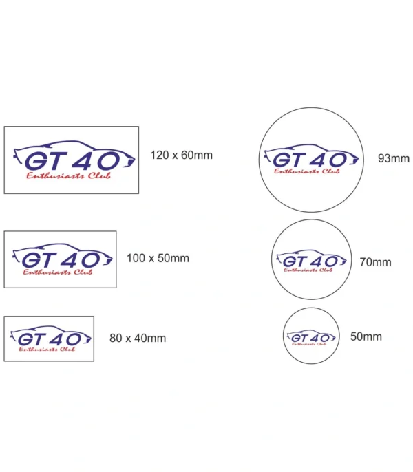 GT40 Enthusiasts stickers